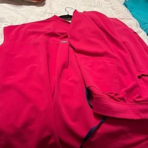 Shocking Pink Scrub Set